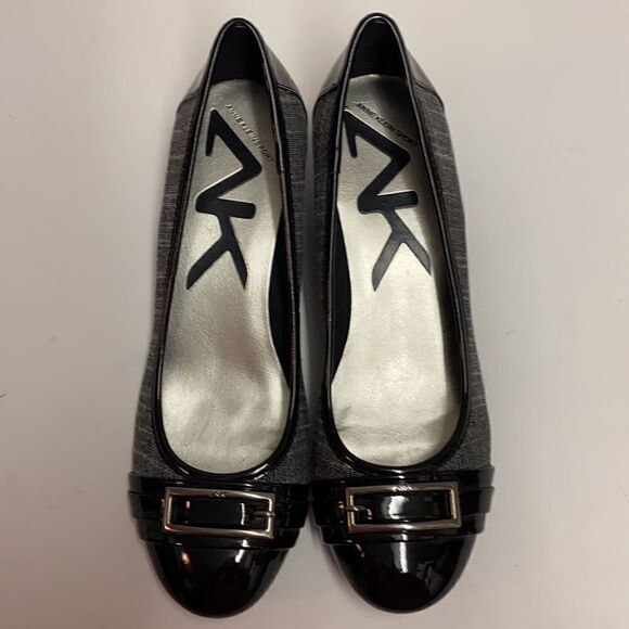 Anne Klein Sport Sadique Patent leather and tweed wedges Size 8.  B71 - Picture 9 of 9